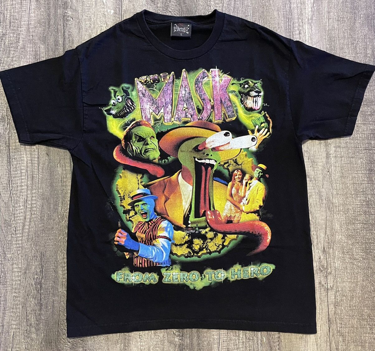 Darien Bruze DBruze Jim Carrey The Mask Vintage Movie Tee Large