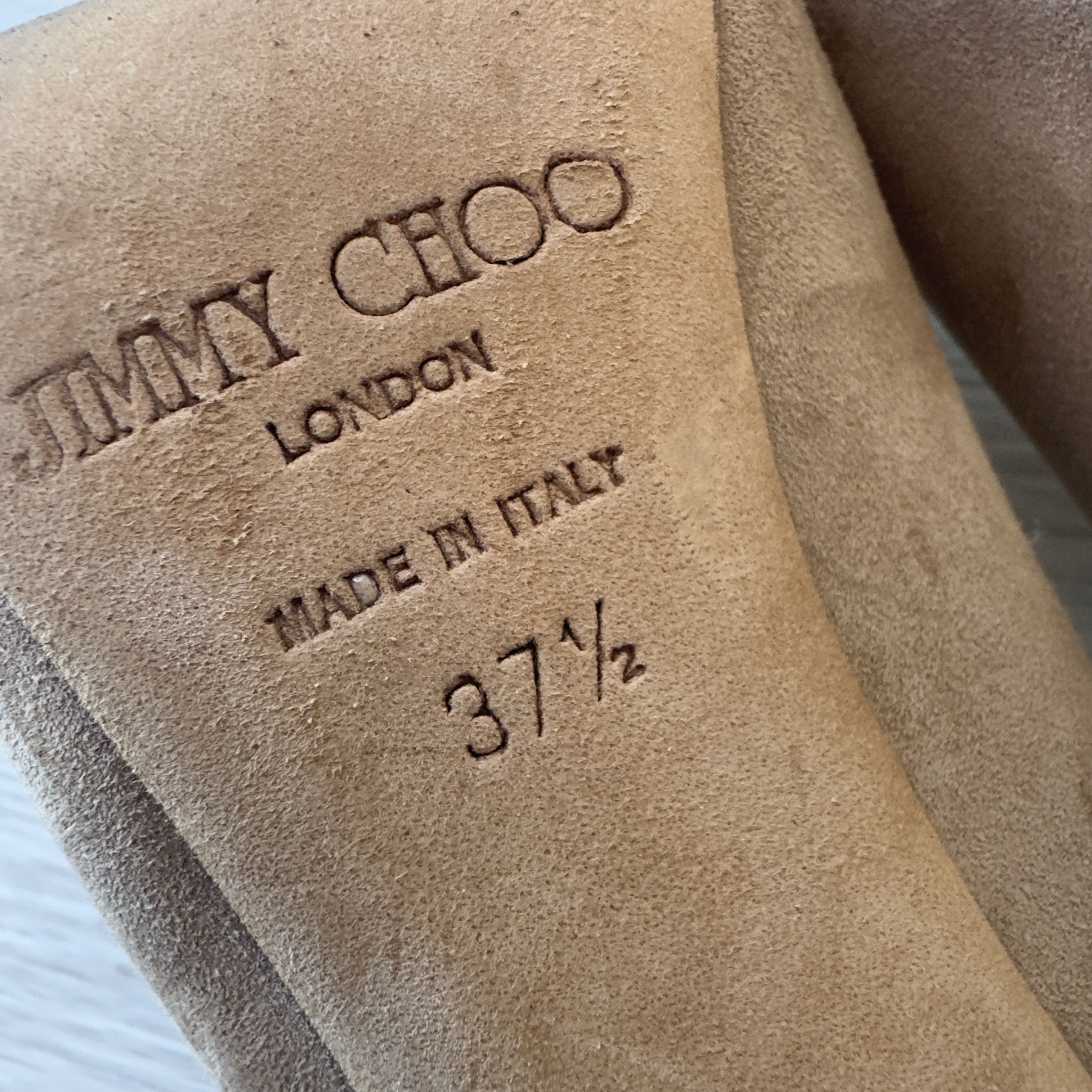 Jimmy Choo Jimmy Choo Suede Pumps with Rhinestone Heel Shoes Size US 7.5 / IT 37.5 - 5 Thumbnail