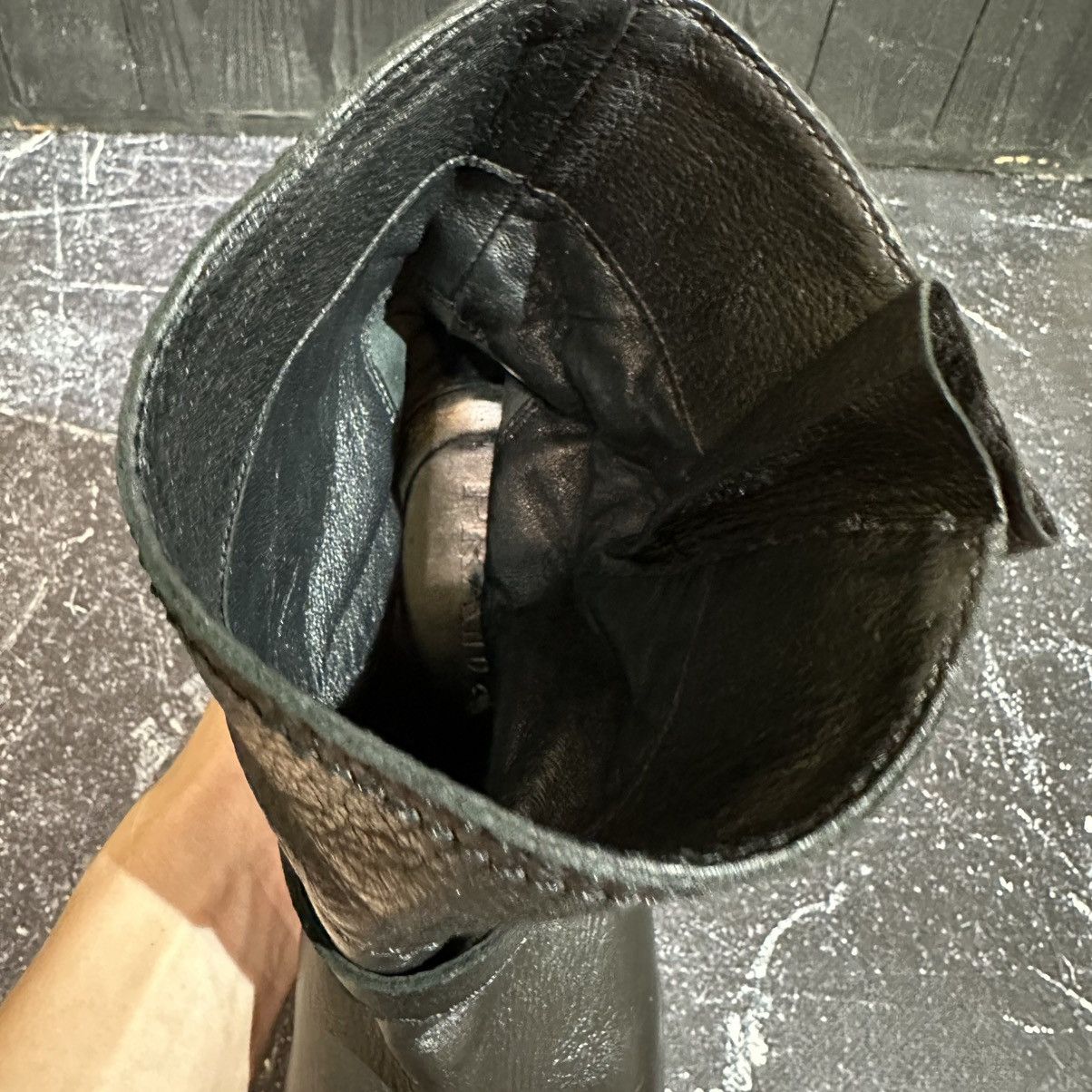 Prada PRADA Women’s Leather Black Biker Boots Size 39.5 Size US 9.5 / IT 39.5 - 19 Thumbnail
