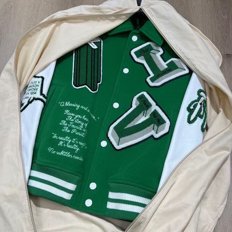 Louis Vuitton Louis Vuitton Embroidered Green Baseball Jacket-2506 Size US M / EU 48-50 / 2 - 7 Thumbnail
