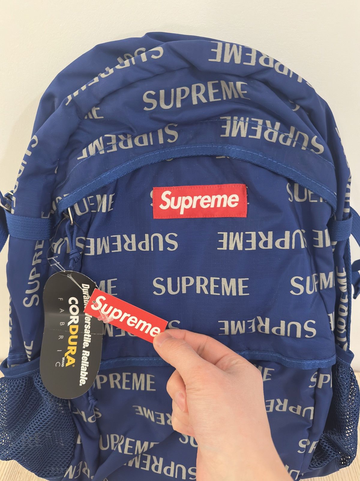 Supreme FW16 Supreme 3M Reflective Repeat Backpack Black Size ONE SIZE - 2 Thumbnail