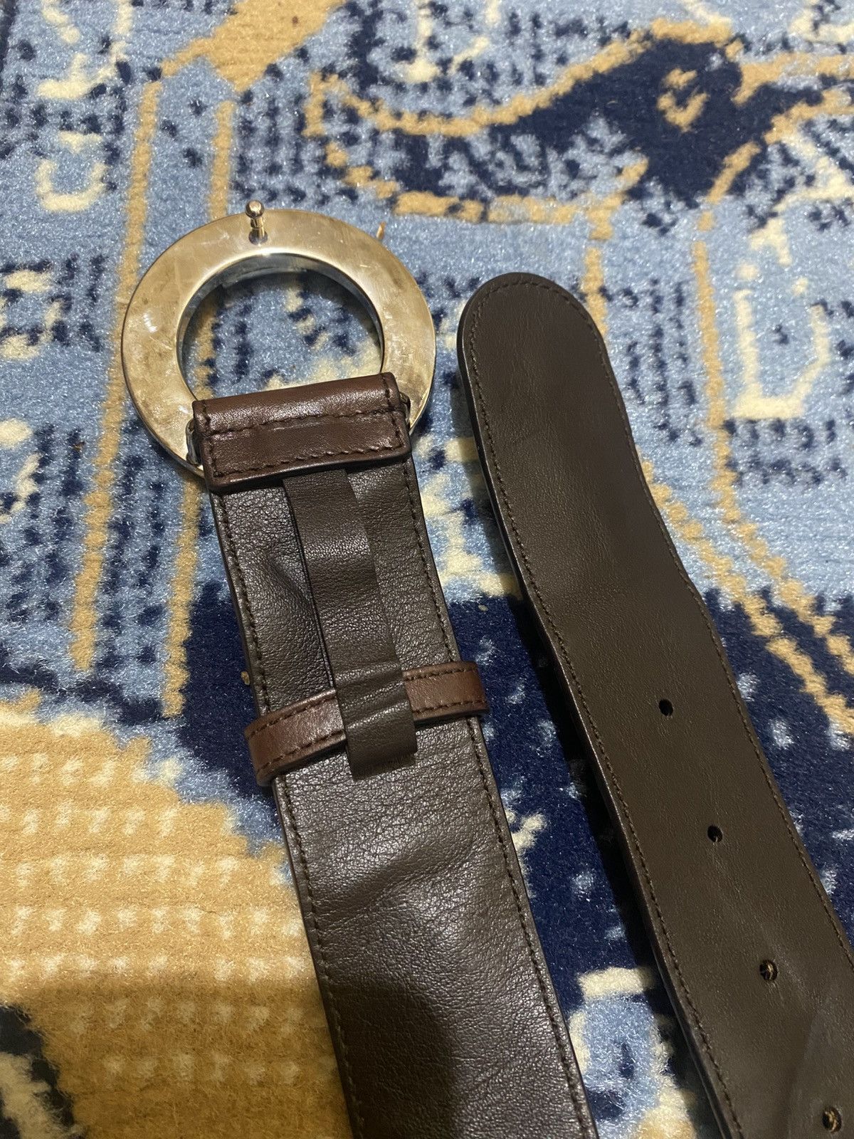Christian Dior Monsieur Christian Dior O leather Belt Size ONE SIZE - 5 Thumbnail
