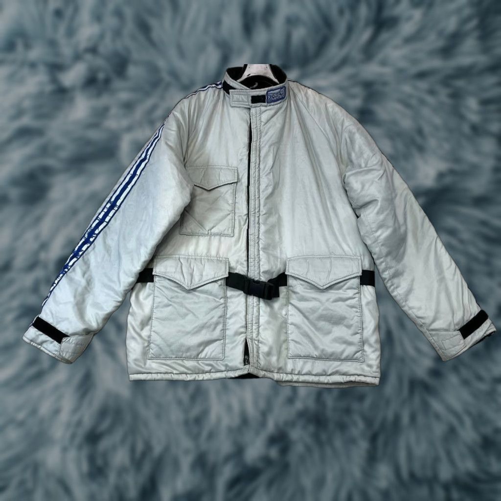 Vintage Tour Master Men’s Jacket Overcoat Downfill Hooded XL Gray Regular Zip Pockets Winter Outdoor Hiking Camping Casual Travel Size US XL / EU 56 / 4 - 1 Thumbnail