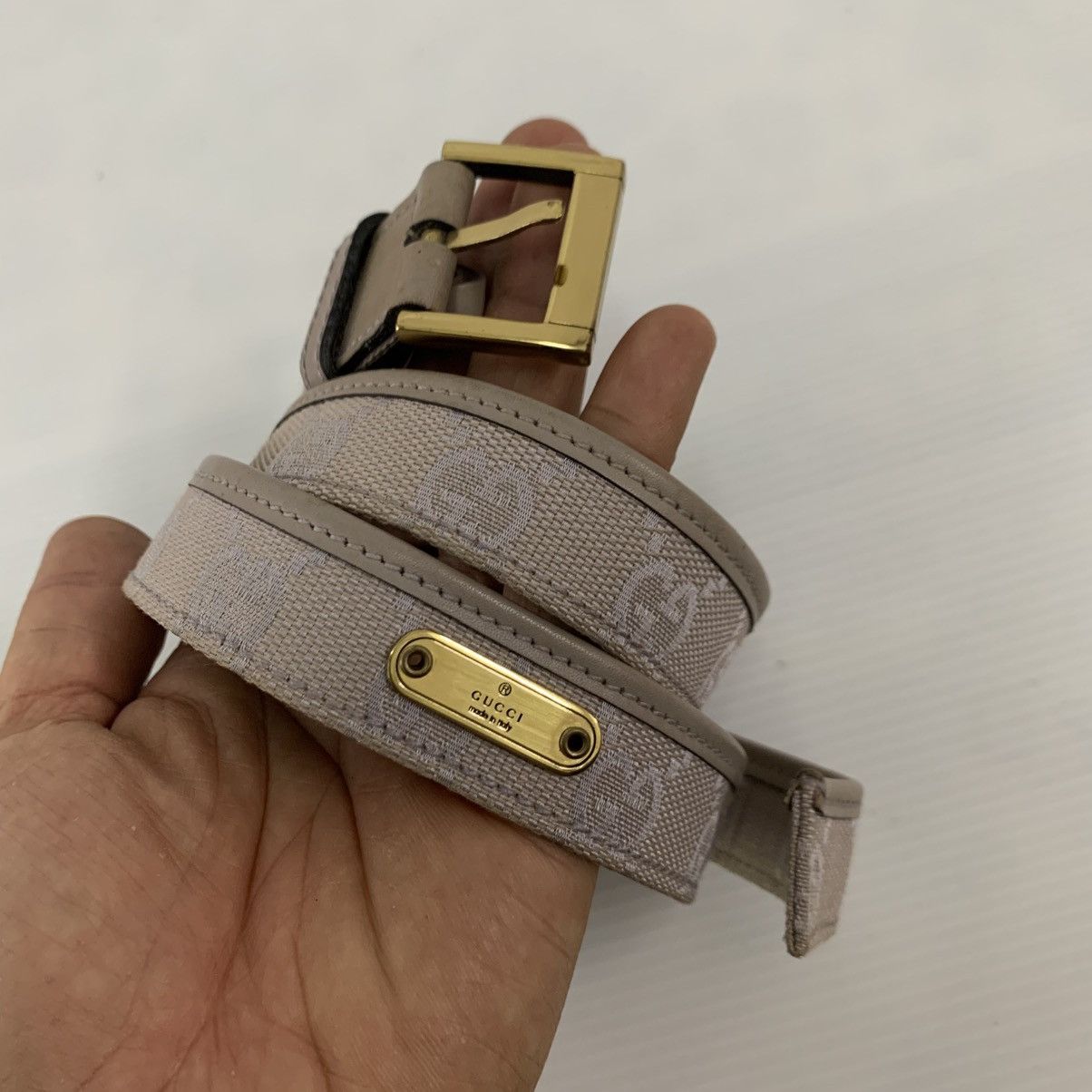 Gucci Gucci Monogram Leather Canvas Belts Size ONE SIZE - 4 Thumbnail