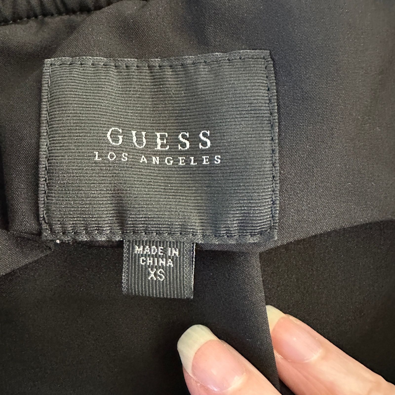 Guess Guess Black Snap Bomber Jacket Zip Front & Sleeve Pockets XS Size XS / US 0-2 / IT 36-38 - 5 Thumbnail