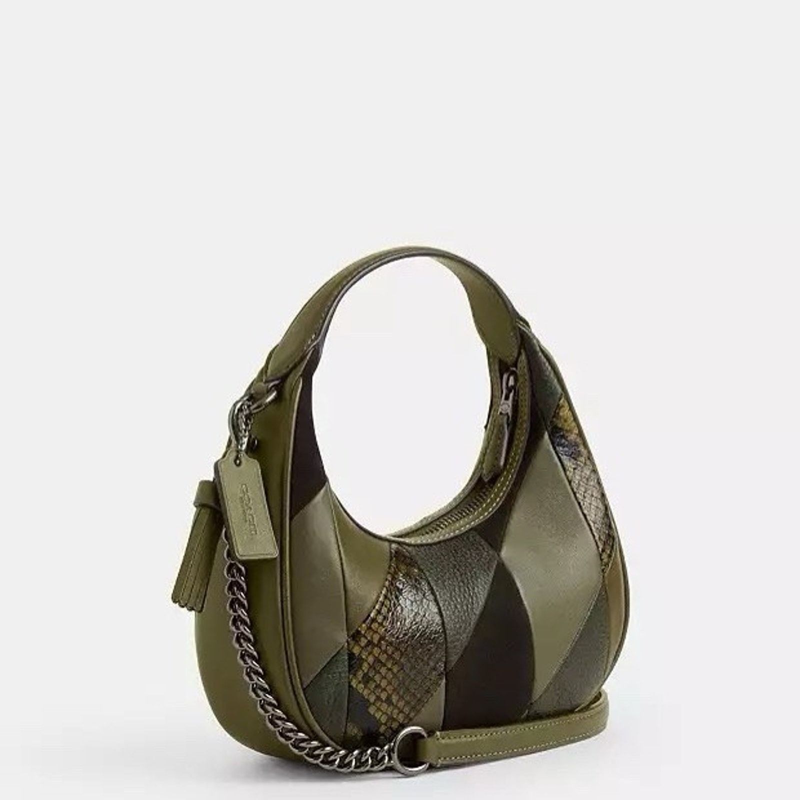 Coach NWT Coach Carmen Mini Crossbody Bag CCE64 Gunmetal/Olive Size ONE SIZE - 10 Thumbnail