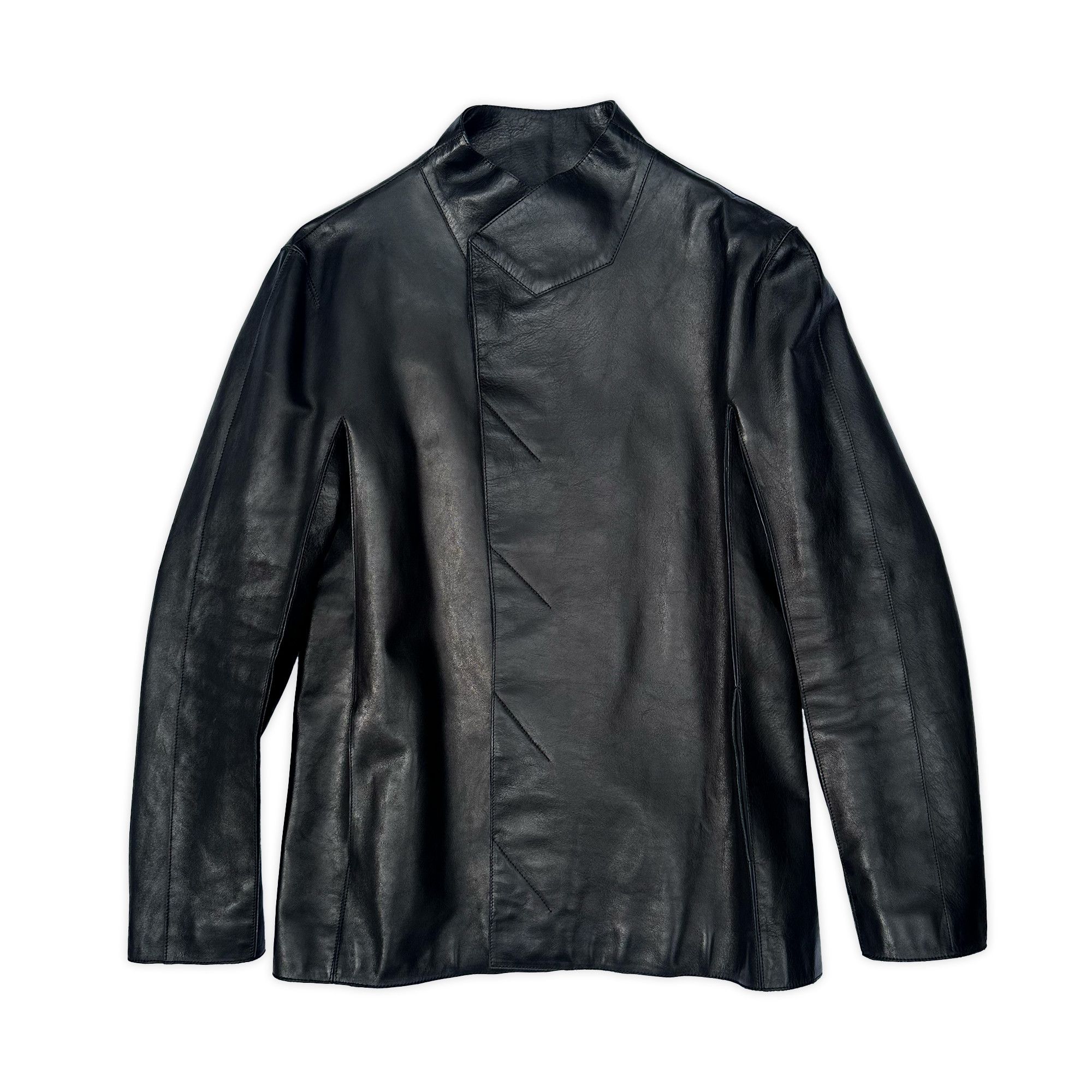Y/Project Asymmetrical Horse Leather Jacket Size US M / EU 48-50 / 2 - 1 Thumbnail