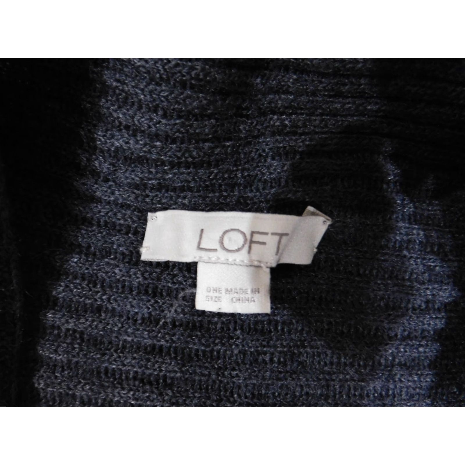 Loft LOFT Cape Sweater One Size Womens Gray Sleeveless Knit Cover Pullover Crew Neck Loose Knit Shawl Modern Design Casual Womens Size ONE SIZE - 4 Thumbnail