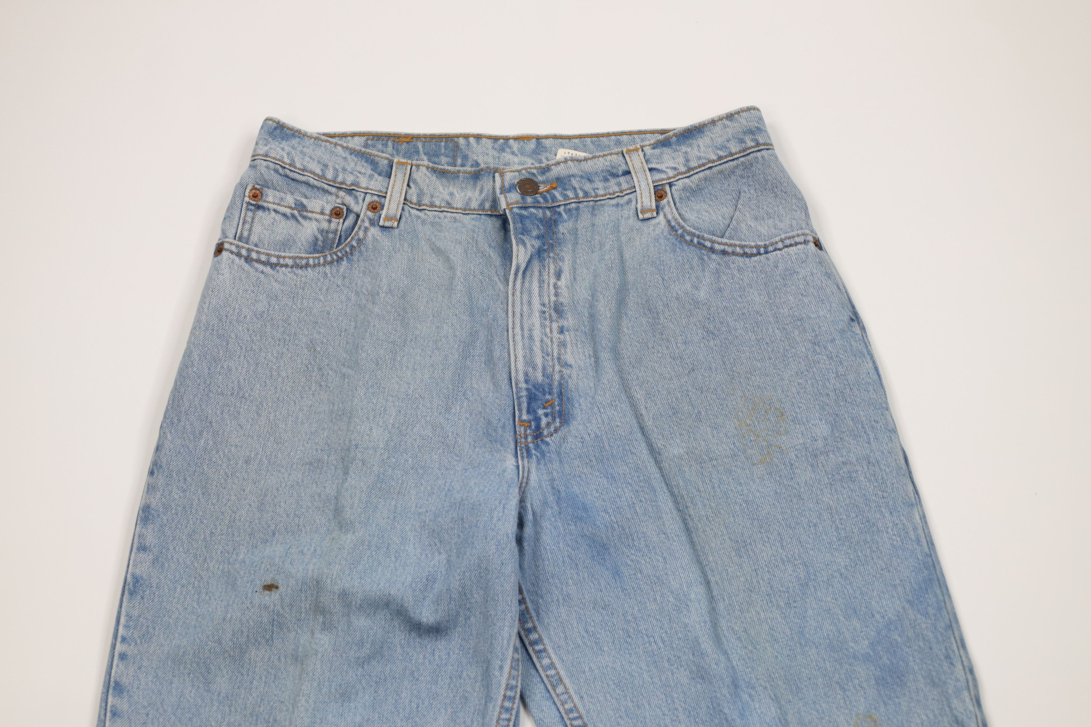 Levi's Vintage 90s Levis 550 Relaxed Tapered Leg Denim Jeans USA Size 36" / US 14 / IT 50 - 2 Thumbnail