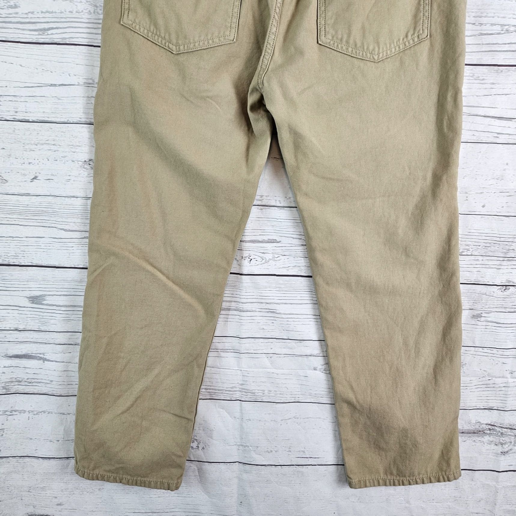Citizens Of Humanity Citizens of Humanity Womens Pony Boy Utility Cropped Pants Sz 23 Tan Button Fly Cropped Leg Womens Pants 23 Size 40" / US 18 - 6 Thumbnail