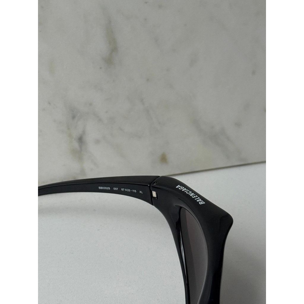 Balenciaga NEW Balenciaga BB0352S Mask Sunglasses in Black Mirror Size ONE SIZE - 6 Thumbnail