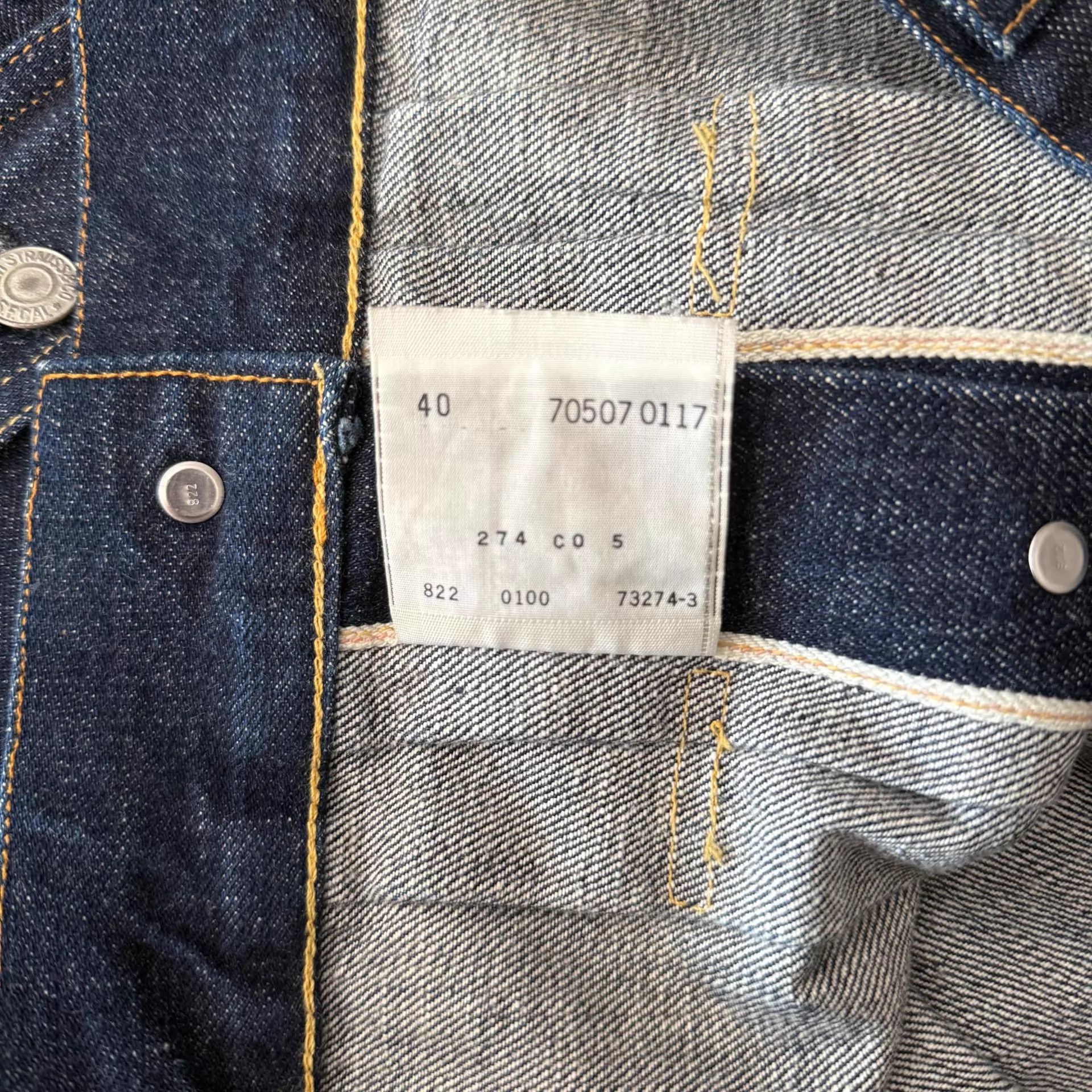 Levi's Levi's Lvc507 Type2 822 Factory Denim Jacket 40 2000 Size US M / EU 48-50 / 2 - 9 Thumbnail