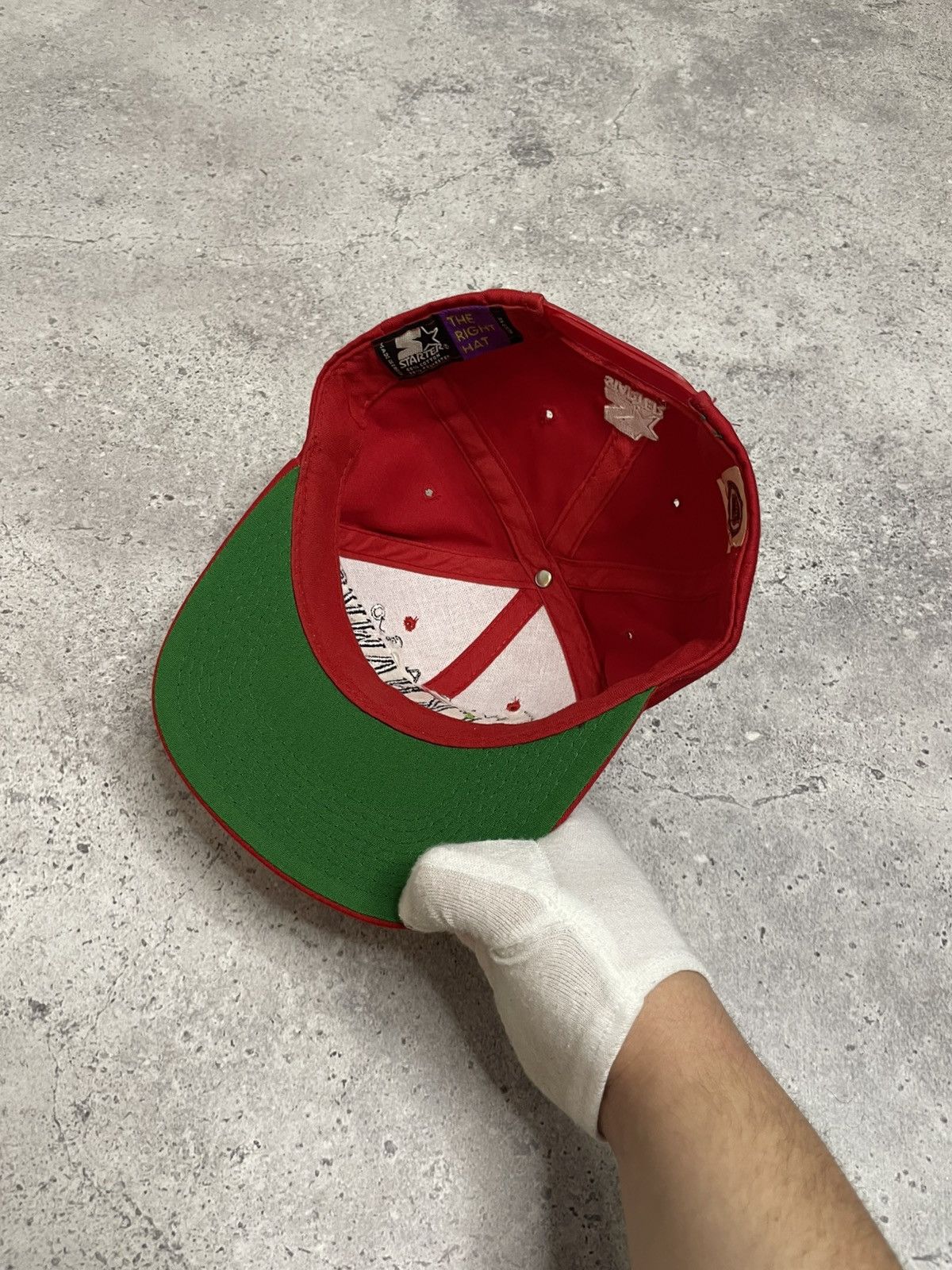 Starter VTG Chicago Blackhawks Starter Arched Snapback Hat Cap Red Size ONE SIZE - 5 Thumbnail
