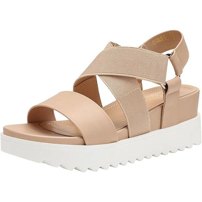 Other Dream Pairs Women's Size 11 Tan & White Ankle Strap Sandals Size US 11 / IT 41 - 1 Thumbnail