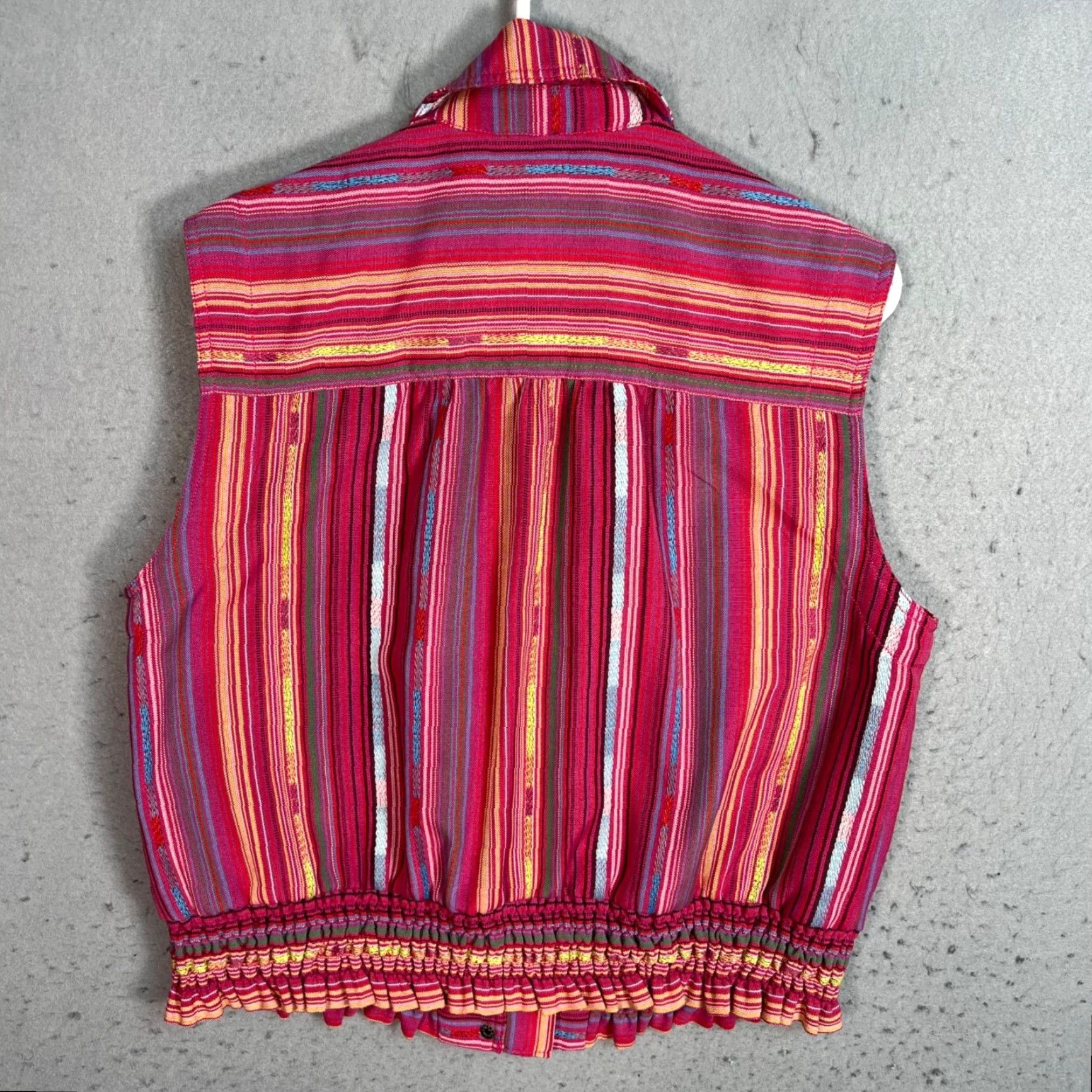Anthropologie VINTAGE Anthropologie Womens XS Striped Sleeveless Utility Vest Size XS / US 0-2 / IT 36-38 - 2 Thumbnail