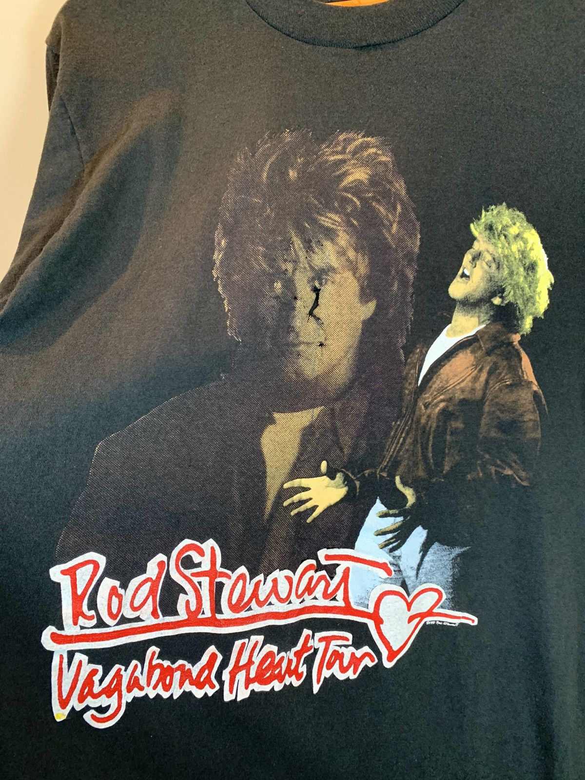 Band Tees × Vintage *RARE* Vintage 1991 Rod Stewart Vagabond Heart Tour T-Shirt Size US XL / EU 56 / 4 - 3 Thumbnail