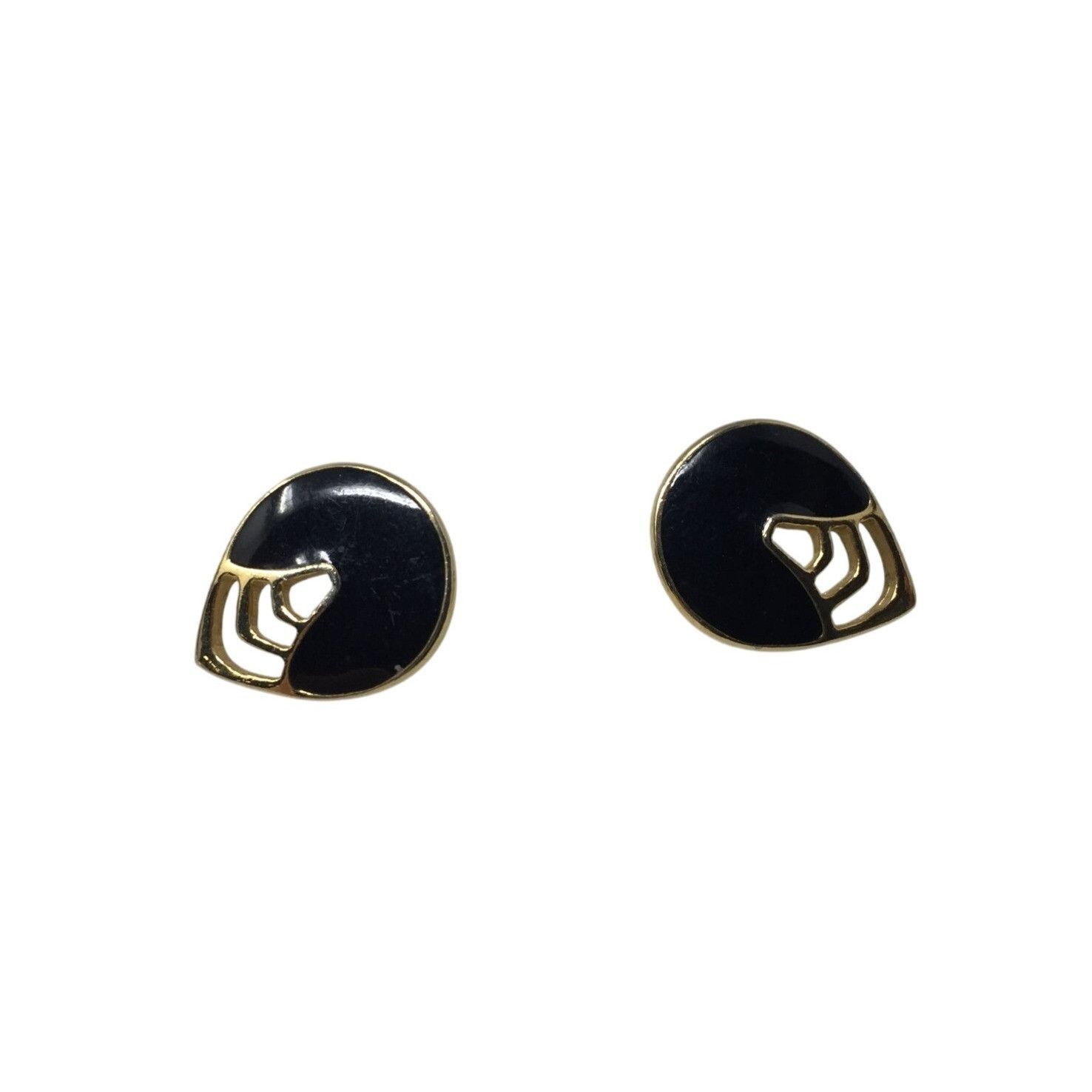 Other Women's Black and Gold Tear Drop Shaped Stud Earrings Size ONE SIZE - 7 Thumbnail