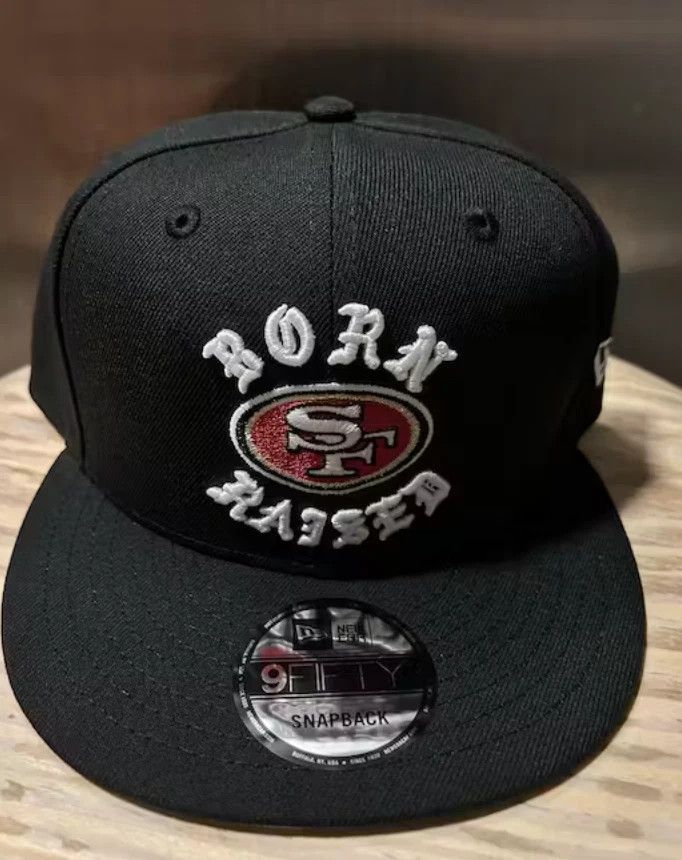 Born X Raised × NFL NEW ERA NFL + 49ERS SNAPBACK ROCKER HAT: BLACK Size ONE SIZE - 1 Thumbnail