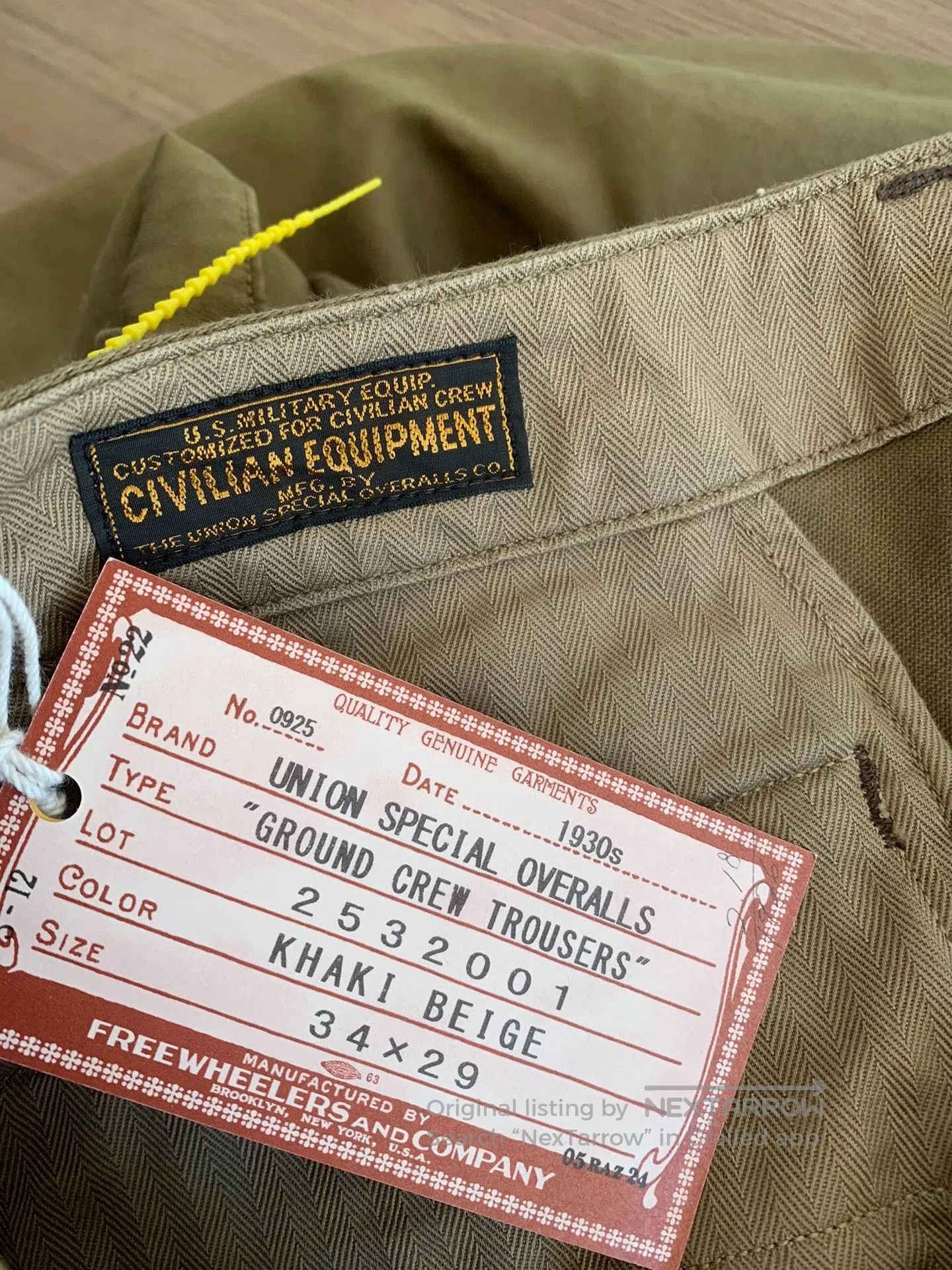 Freewheelers FREEWHEELERS 2025 Ground Crew Pants. Size US 34 / EU 50 - 4 Thumbnail