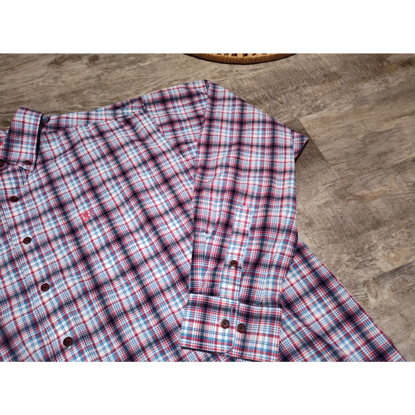 Ariat Ariat Pro Series Matthew Shirt Men's 2XL XXL Plaid Long Sleeve Button Down EUC Size US XXL / EU 58 / 5 - 3 Thumbnail