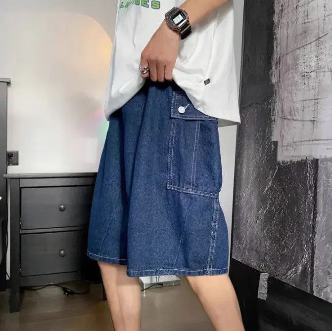 Japanese Brand Loose casual large pocket denim shorts Size US 32 / EU 48 - 4 Thumbnail