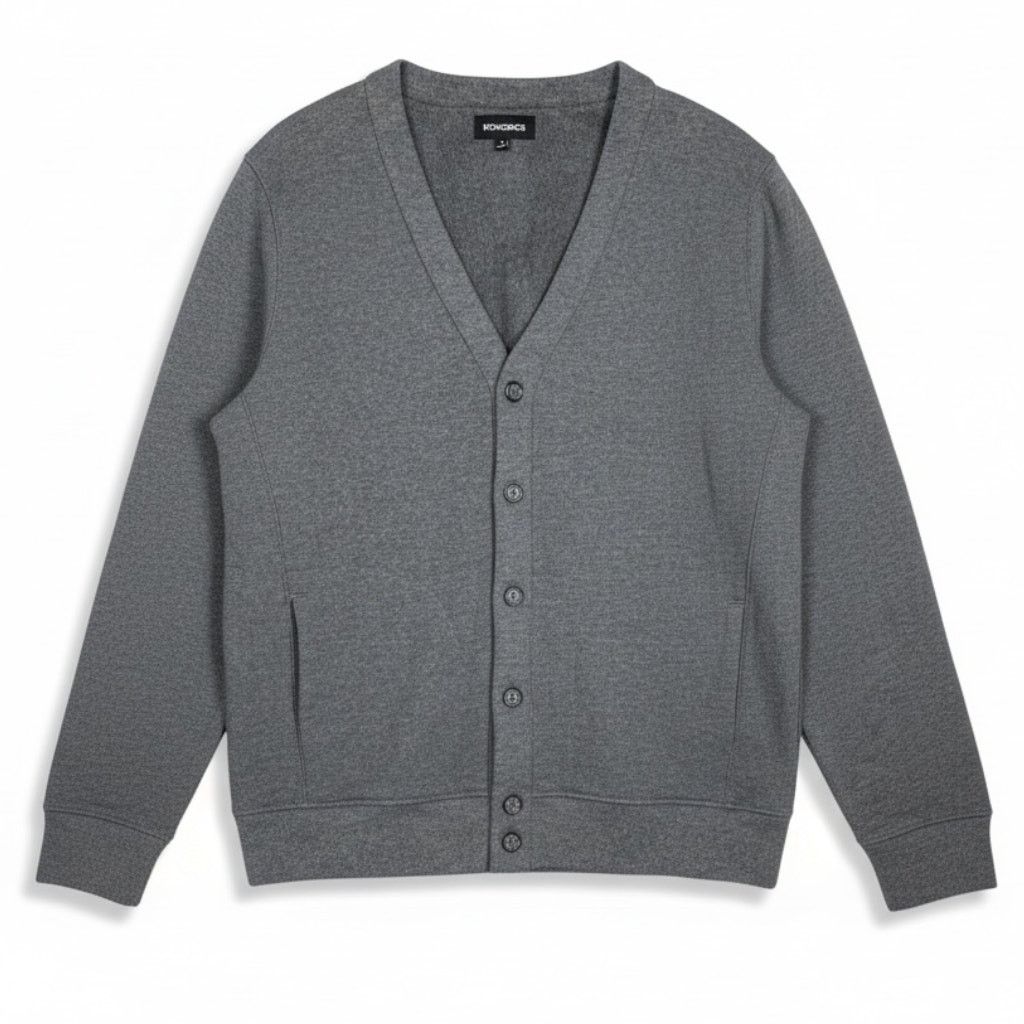 Bonobos Bonobos Gray Fleece Lined Cardigan Men's Medium 100% Cotton Size US M / EU 48-50 / 2 - 1 Thumbnail