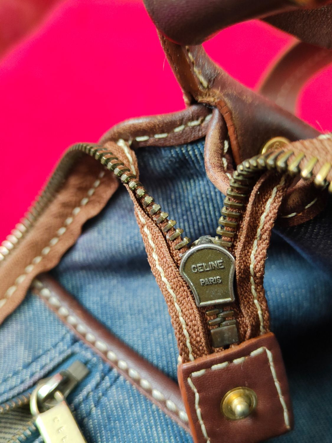 Celine Celine denim monogram vintage Shoulder hand Bag #SB035DLAL Size ONE SIZE - 19 Thumbnail
