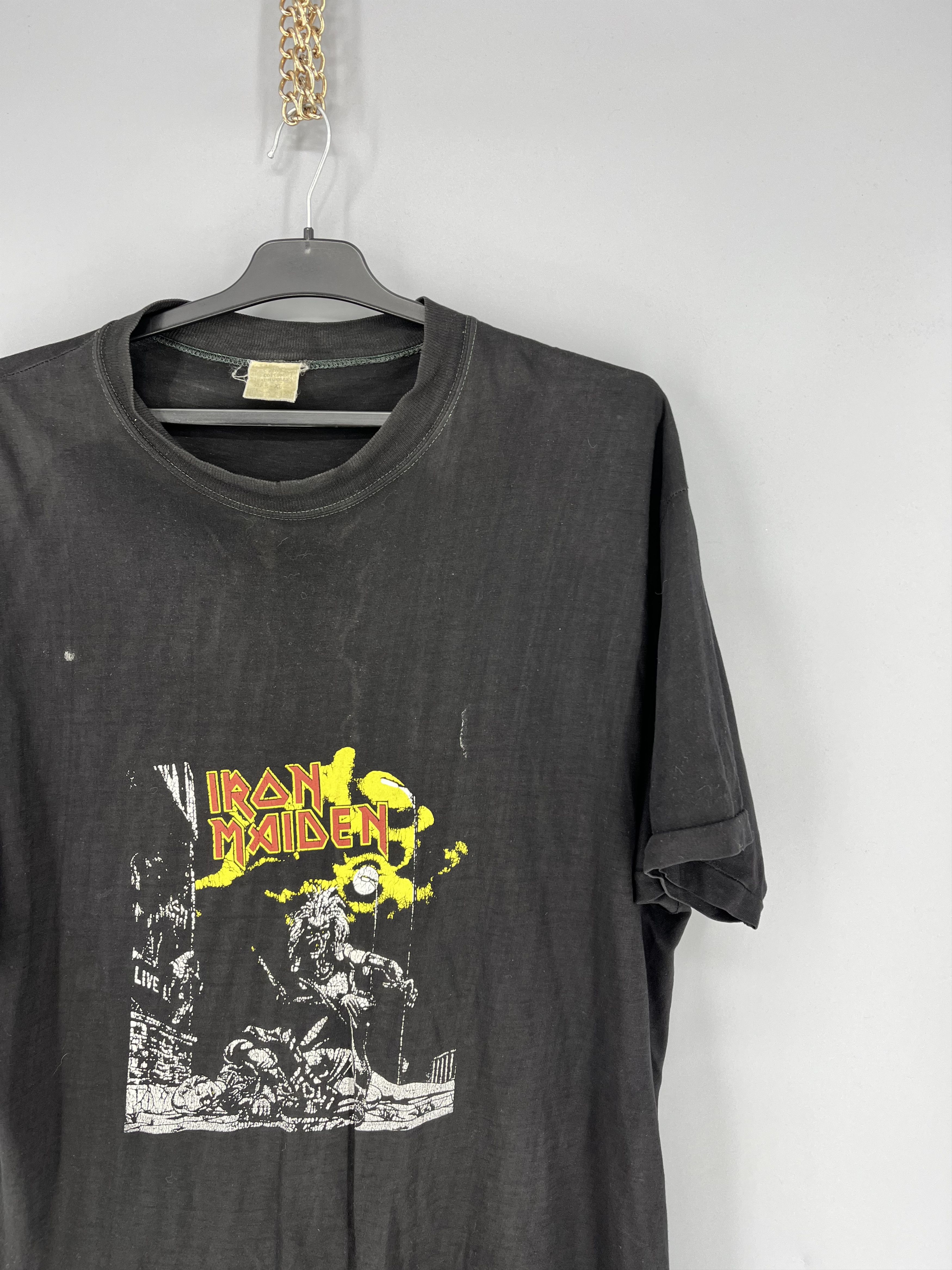Iron Maiden Vintage 80s Very Rare Iron Maiden Sanctuary Is The Second Size US XL / EU 56 / 4 - 5 Thumbnail