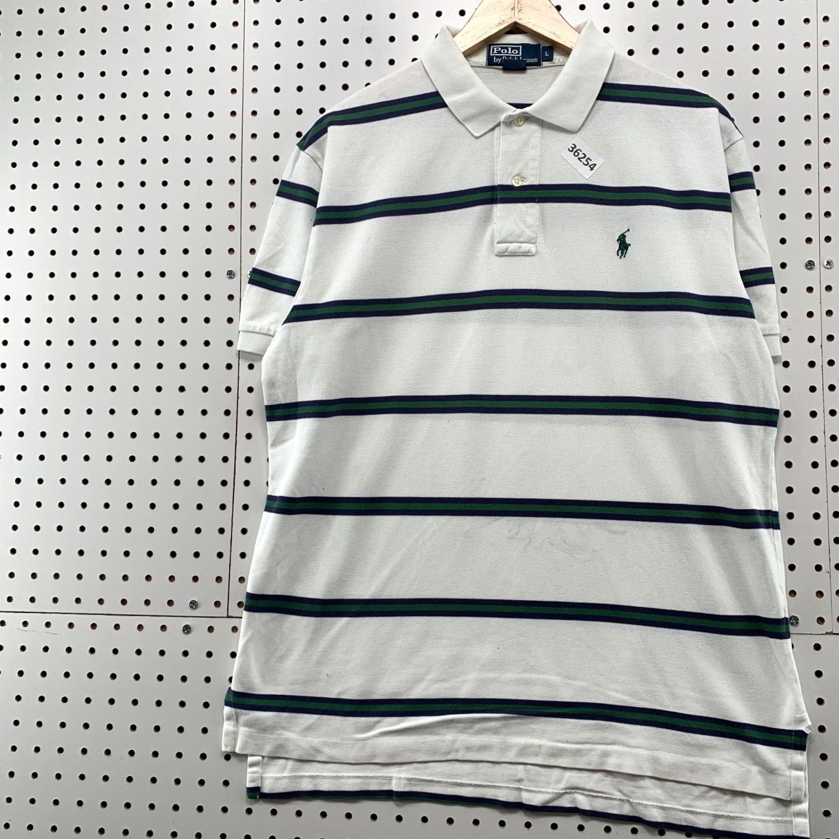 Polo Ralph Lauren VINTAGE Polo Ralph Lauren Collared Shirt Mens Large White Blue Striped Preppy 22.5x29.5 Size US L / EU 52-54 / 3 - 3 Thumbnail