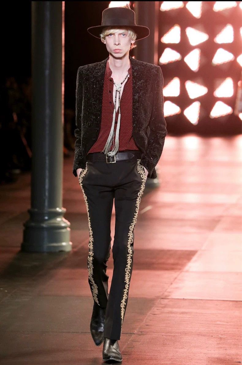 Saint Laurent Paris Saint Laurent Paris size 37 2015SS silk black and red polka Size XXS / US 00 / IT 34 - 4 Thumbnail