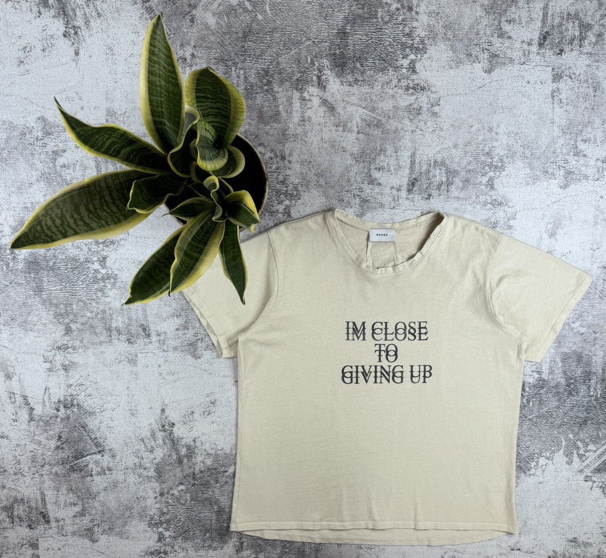 Rhude RHUDE I am Close to Giving Up Rap Hip Hop Jersey T Shirt Tee Size US M / EU 48-50 / 2 - 1 Thumbnail