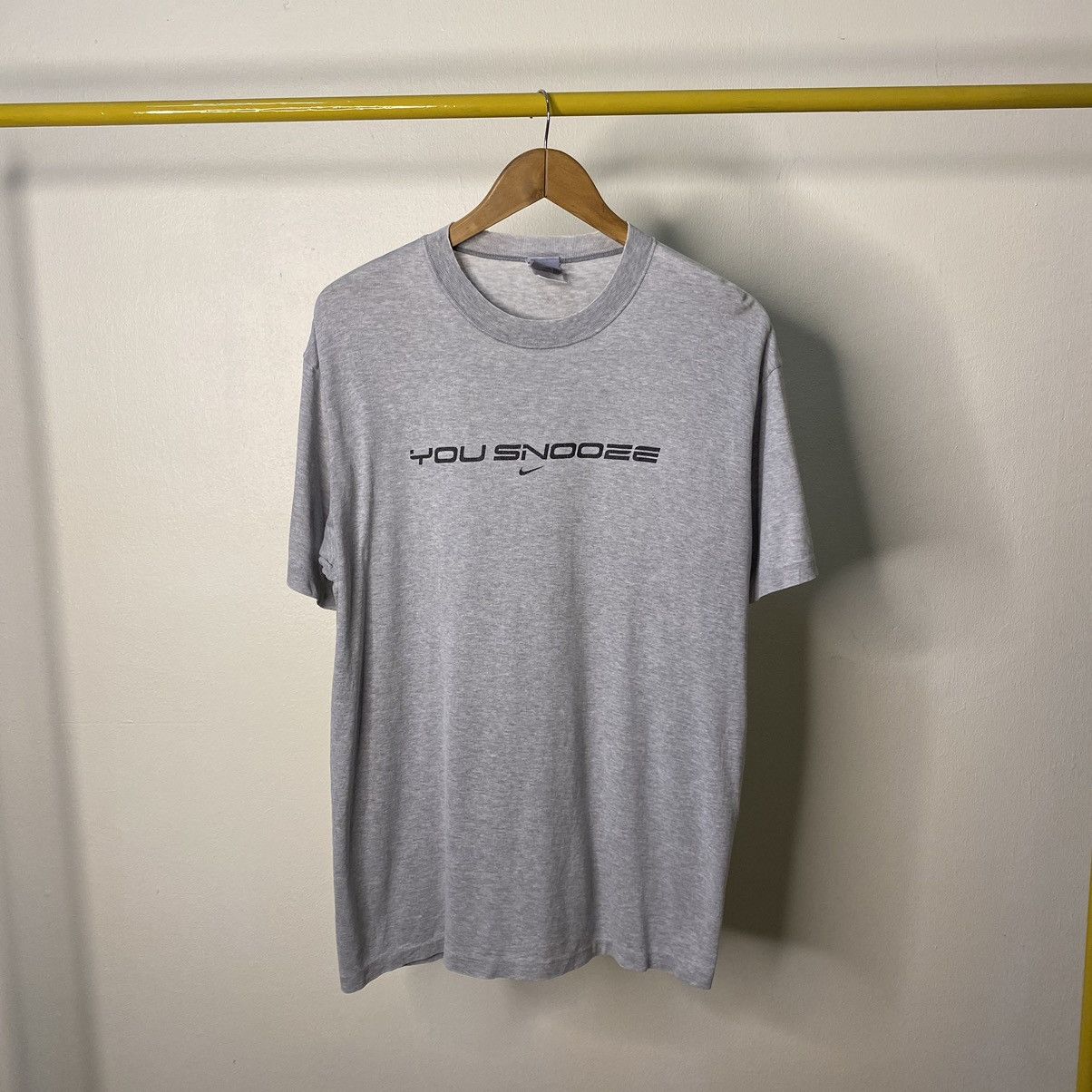 Nike × Vintage Vintage Nike Center You Snooze You Lose Tshirt Size US XL / EU 56 / 4 - 1 Thumbnail
