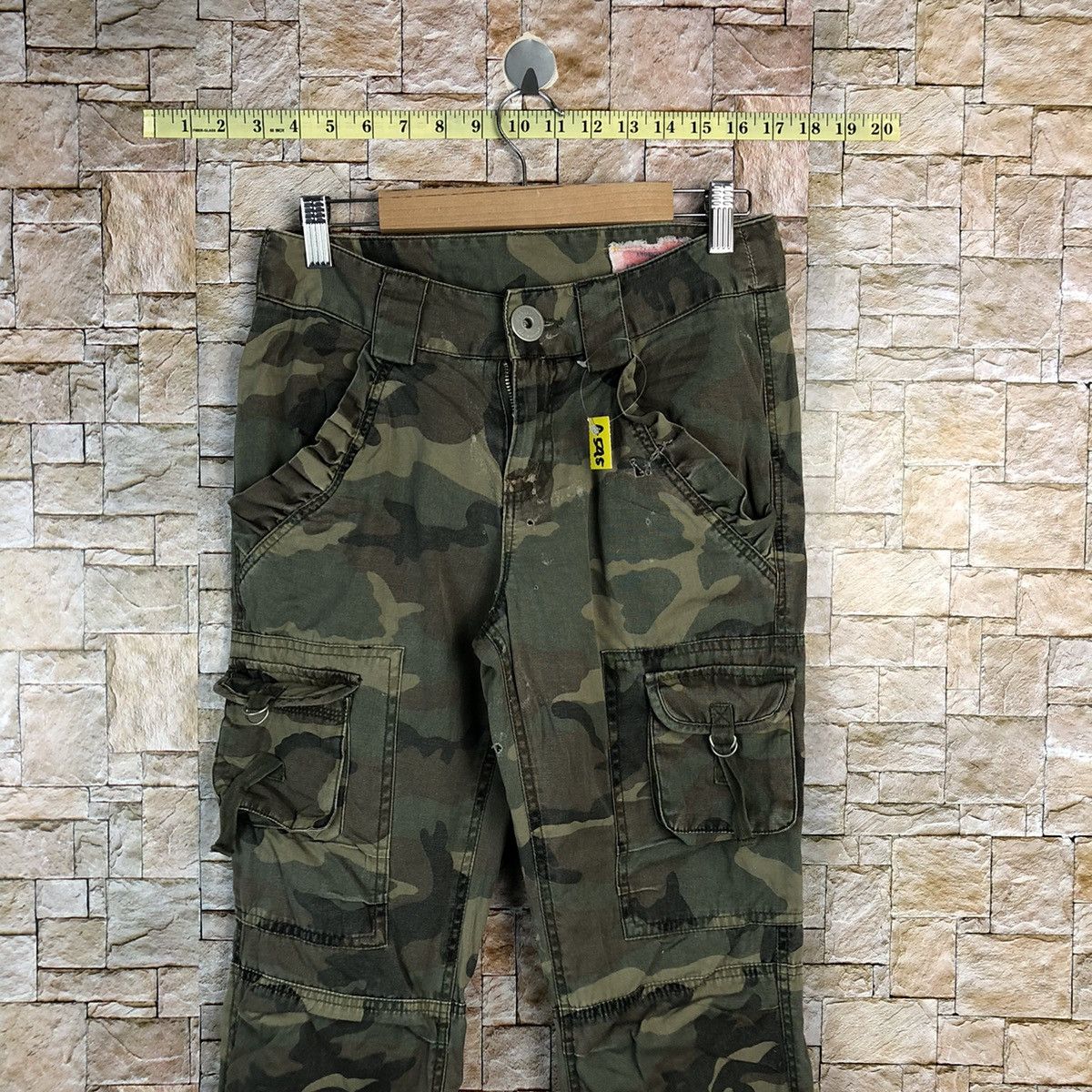Japanese Brand As Know Is De Base Camo Green Cargo Multipocket Pants #A595 Size 28" / US 6 / IT 42 - 2 Thumbnail