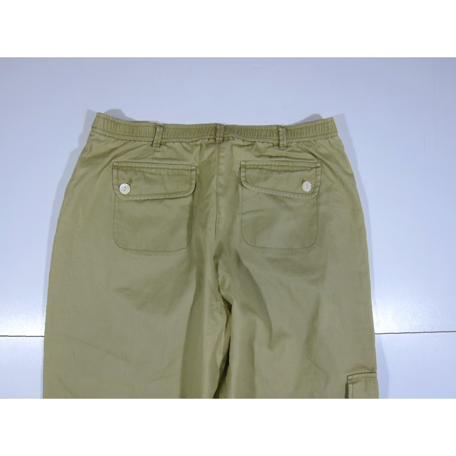 J. Jill J.Jill 100% Cotton Yellow Mustard High Rise Wide Leg Cargo Pant Women 6/Medium Size 32" / US 10 / IT 46 - 8 Thumbnail