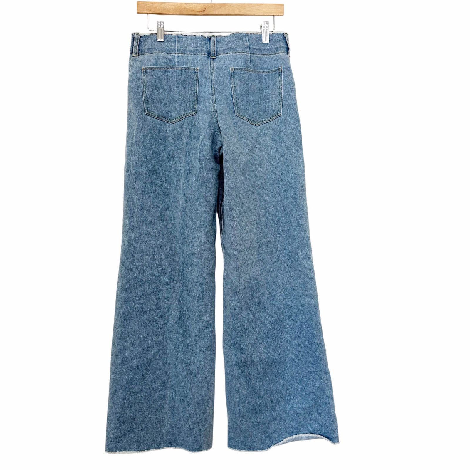 Other Lovers + Friends Wide Leg Raw Hem Jeans Sz S Size 30" / US 8 / IT 44 - 5 Thumbnail