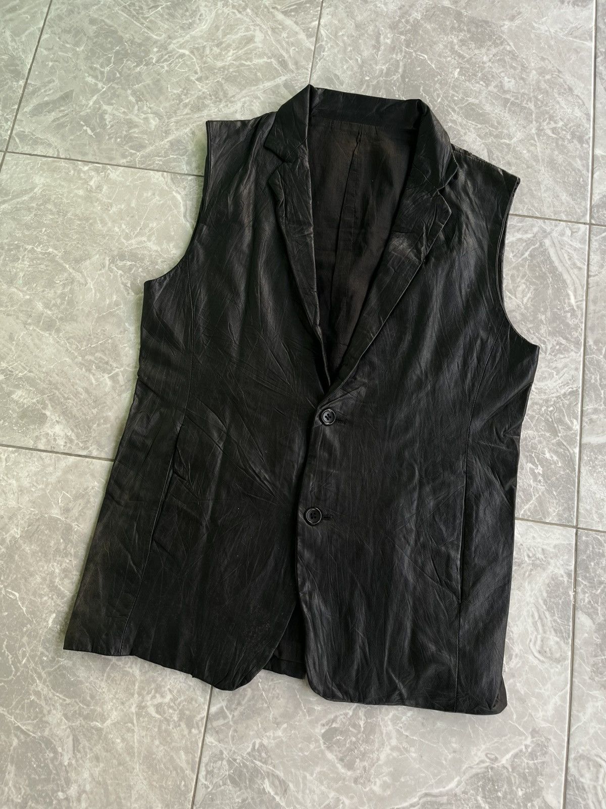 Shellac Shellac Japanese Brand Leather Vest Size US S / EU 44-46 / 1 - 2 Thumbnail