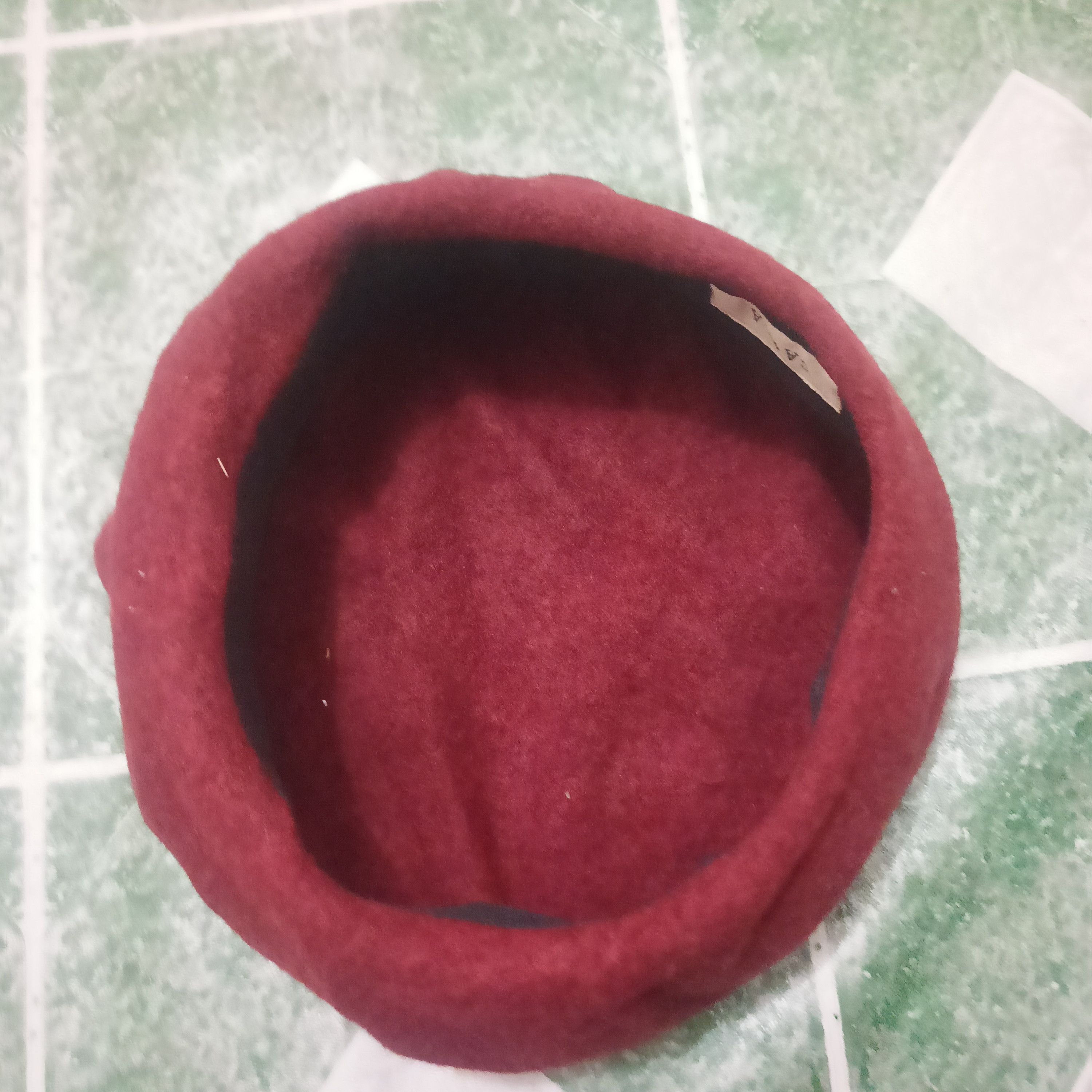 CA4LA Casira Ca4La Beret Hat Wool Maroon Size ONE SIZE - 4 Thumbnail