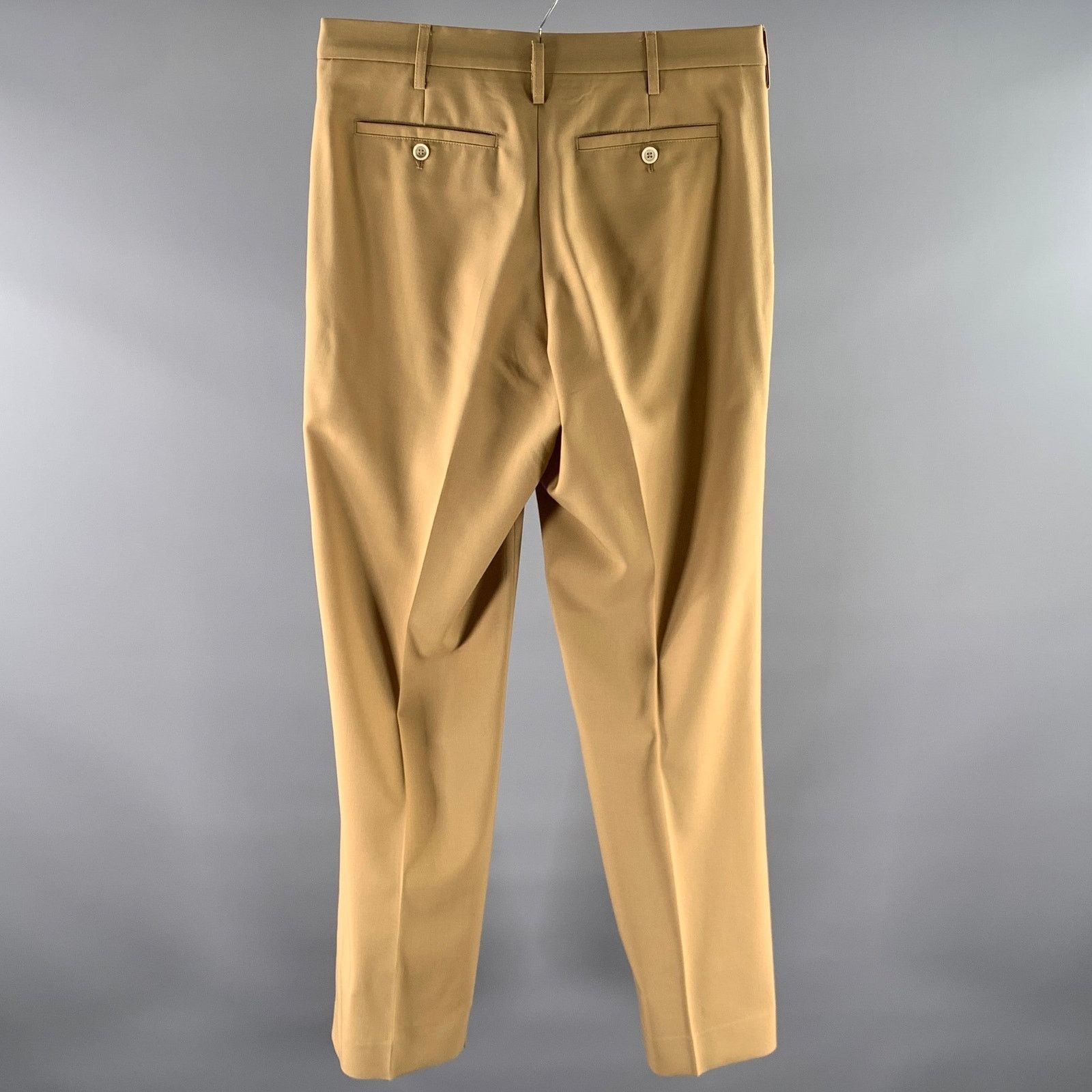 Marni MARNI Size 32 Khaki Wool Button Fly Dress Pants Size US 32 / EU 48 - 3 Thumbnail
