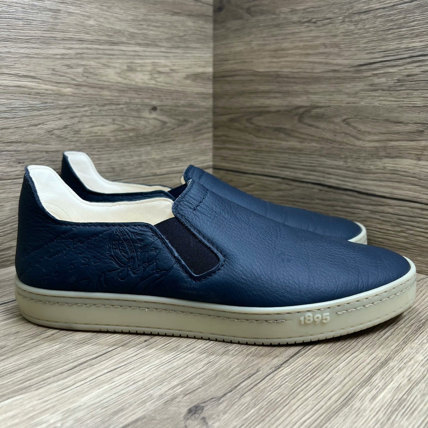 Berluti Berluti Blue Embossed Slip-On Shoes Size US 8.5 / EU 41-42 - 3 Thumbnail