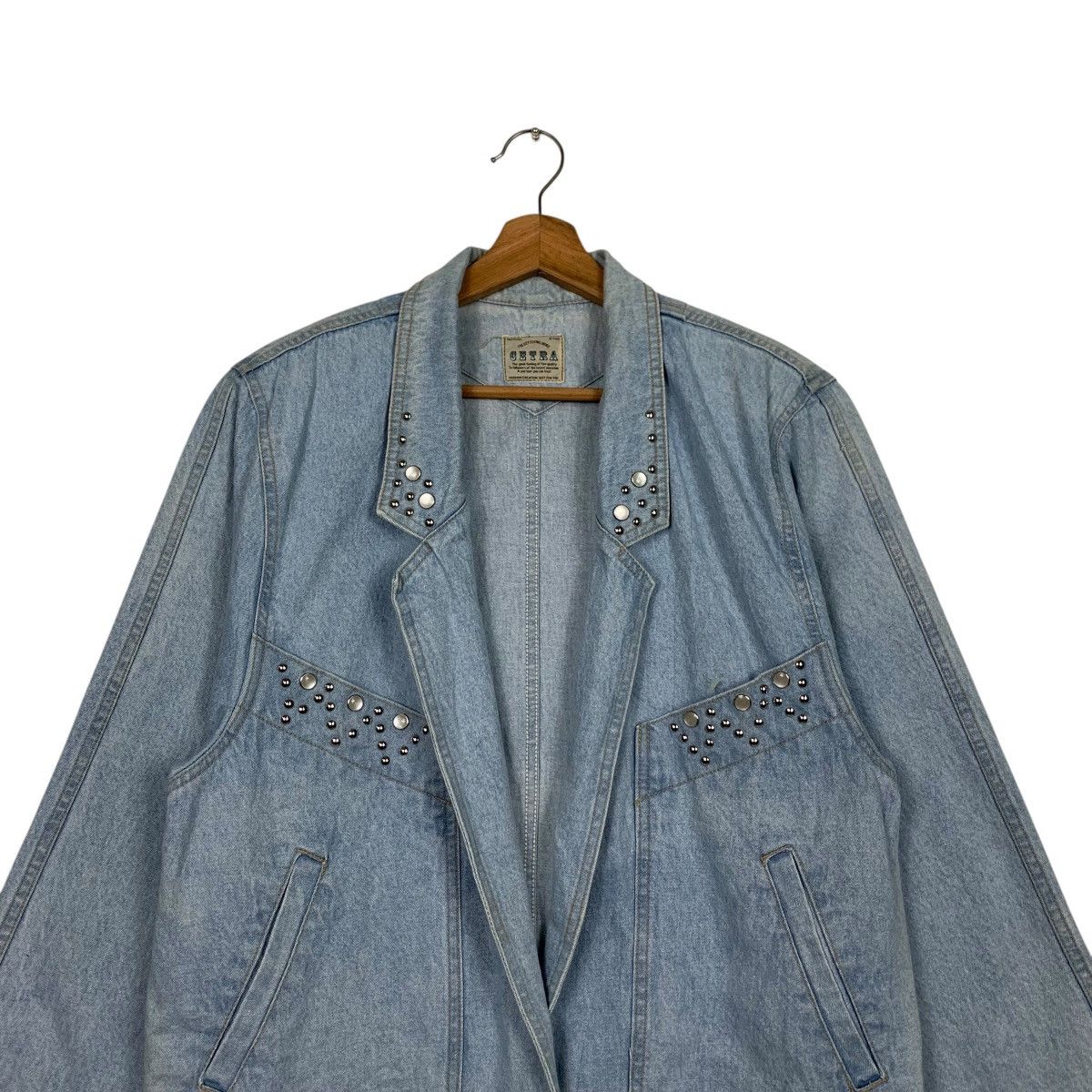 Vintage Vintage 90’s CETRA Blue Wash Jeans Jacket #2647-C118 Size L / US 10 / IT 46 - 2 Thumbnail