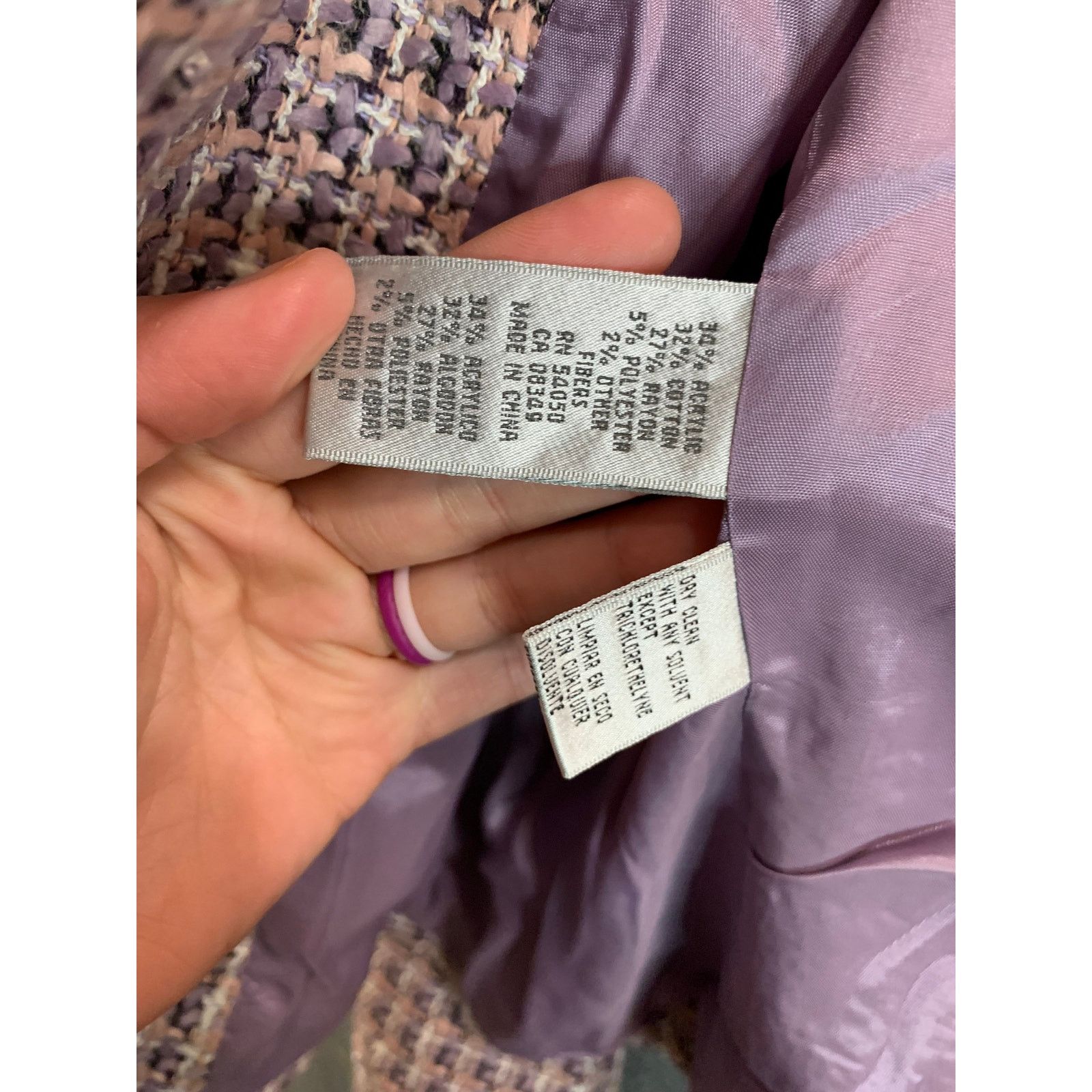 Nine West Nine West Tweed Pattern Womens Size 10 Pink Top Blazer Size L / US 10 / IT 46 - 5 Thumbnail