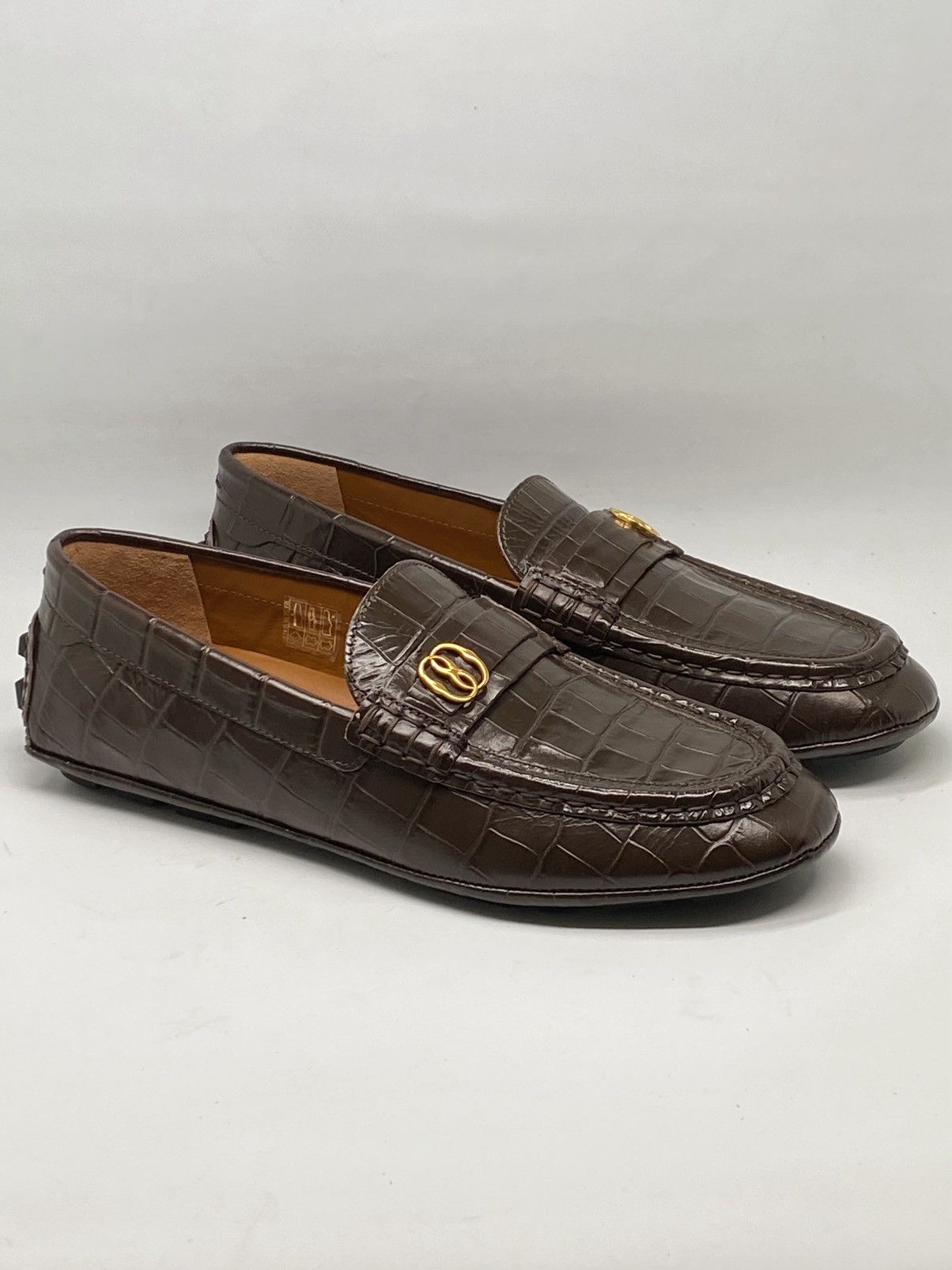 Bally Bally Keeper Croc-Embossed Leather Driving Loafers size 7.5 Size US 7.5 / EU 40-41 - 3 Thumbnail