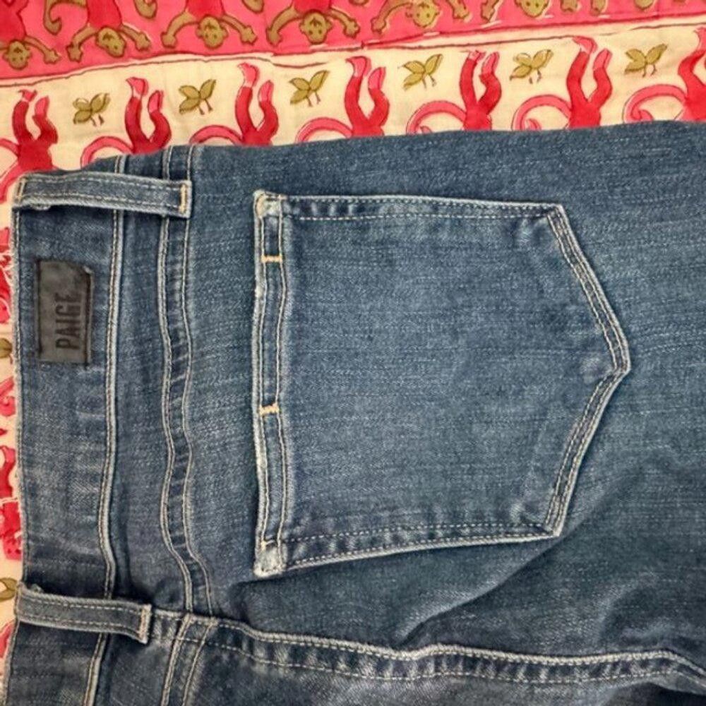 Paige Paige Jeans Dark Wash Frayed Hem Size 27" / US 4 / IT 40 - 4 Thumbnail