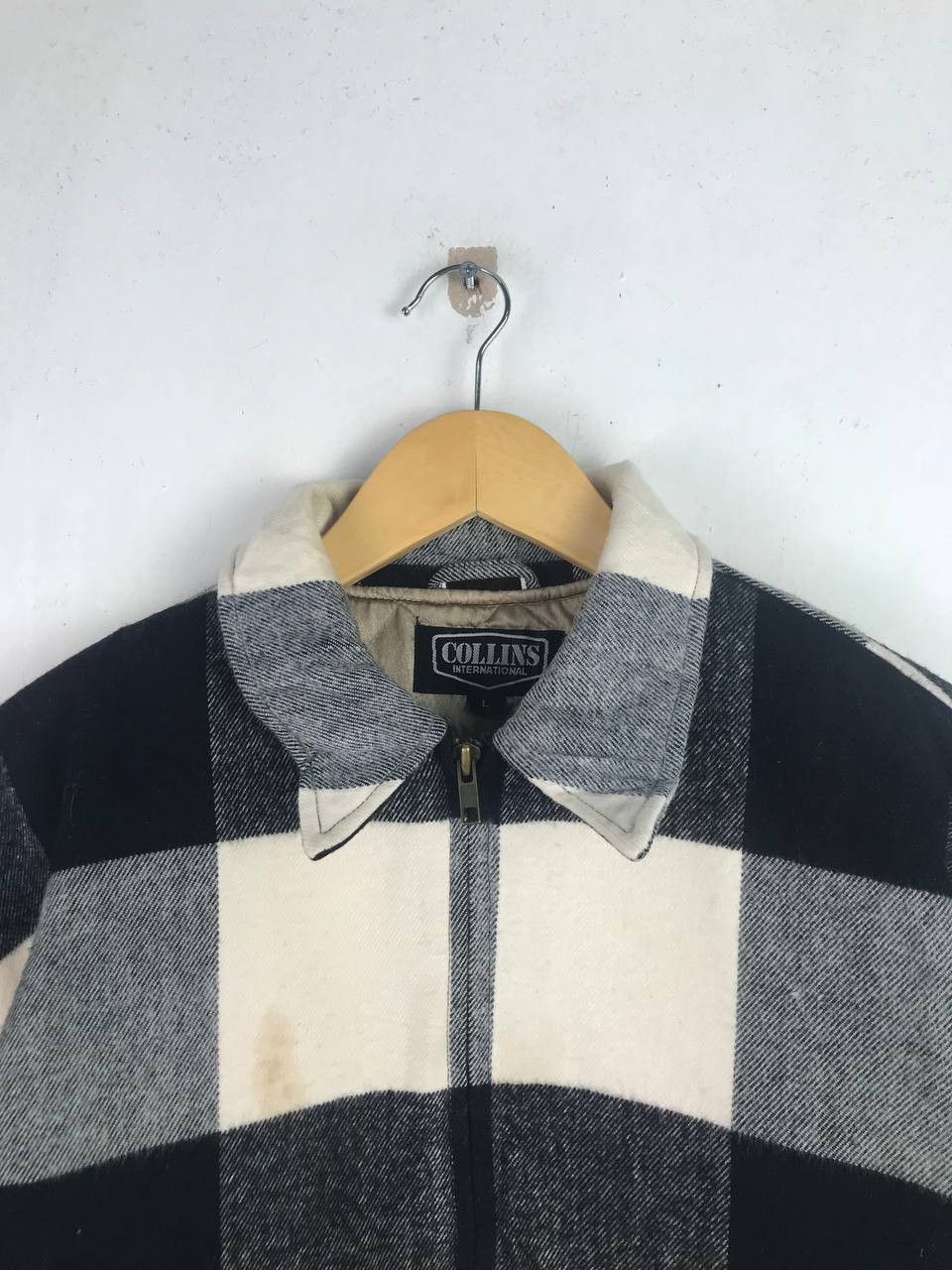Japanese Brand × Vintage Vintage Collins full Zipper Wool Jacket Size US L / EU 52-54 / 3 - 3 Thumbnail