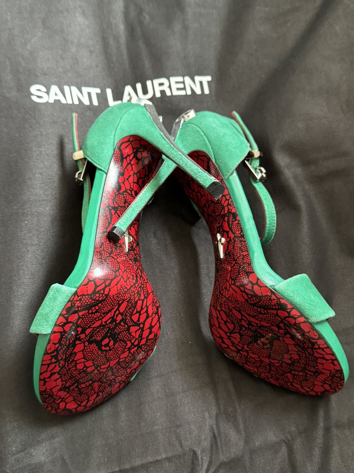 Paciotti Cesare Paciotti Dagger Heels in a rare emerald color Size US 7.5 / IT 37.5 - 4 Thumbnail
