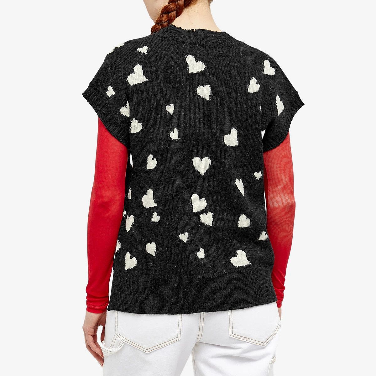 Marni o1y1125 Short Sleeves Sweater in Black/White Size S / US 4 / IT 40 - 4 Thumbnail