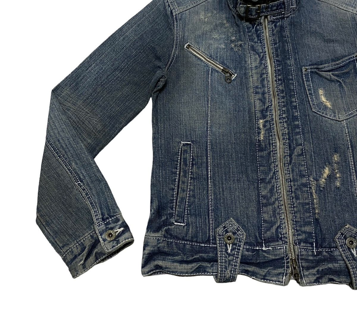 14th Addiction × Boycott × Le Grande Bleu (L.G.B.) Rare Design Vintage Brand Boycott Denim Trucker Jacket 2000s Size US M / EU 48-50 / 2 - 6 Thumbnail