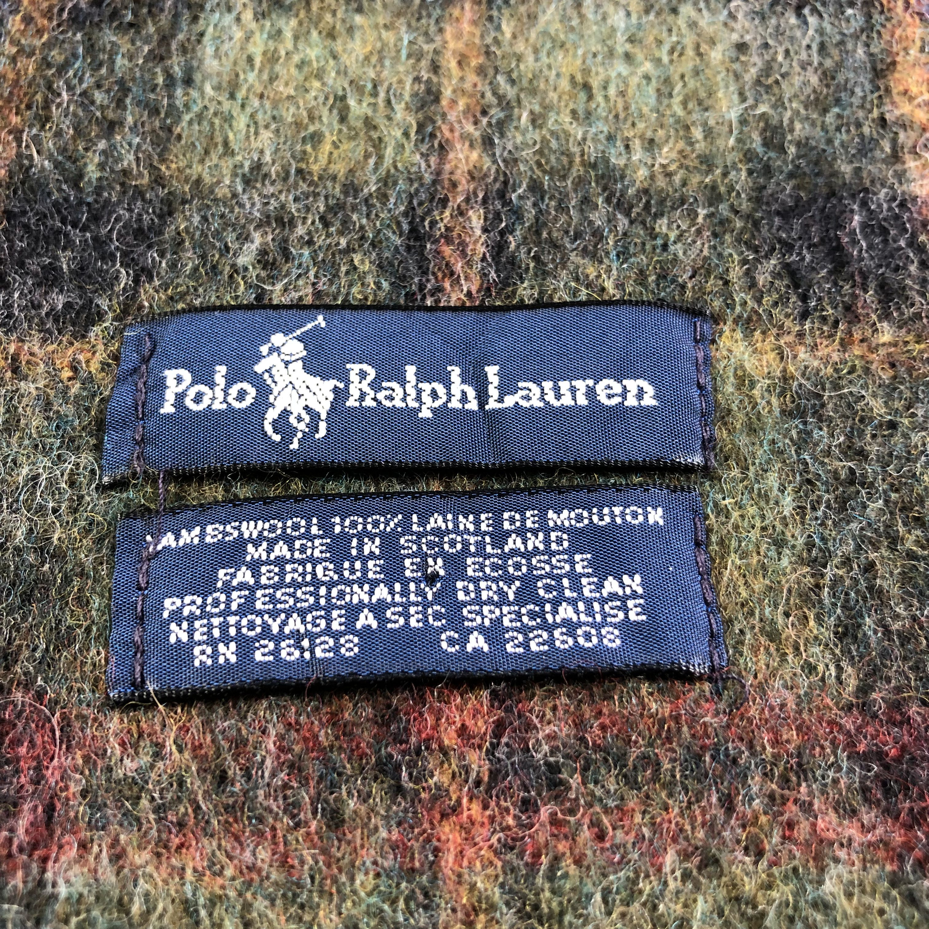 Polo Ralph Lauren Polo Ralph Lauren Tartan Wool Scarf Muffler V1835 Size ONE SIZE - 5 Thumbnail