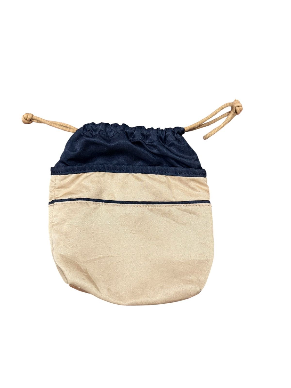 Celine Vintage Celine Beige Nylon Drawstring Pouch Size ONE SIZE - 2 Thumbnail