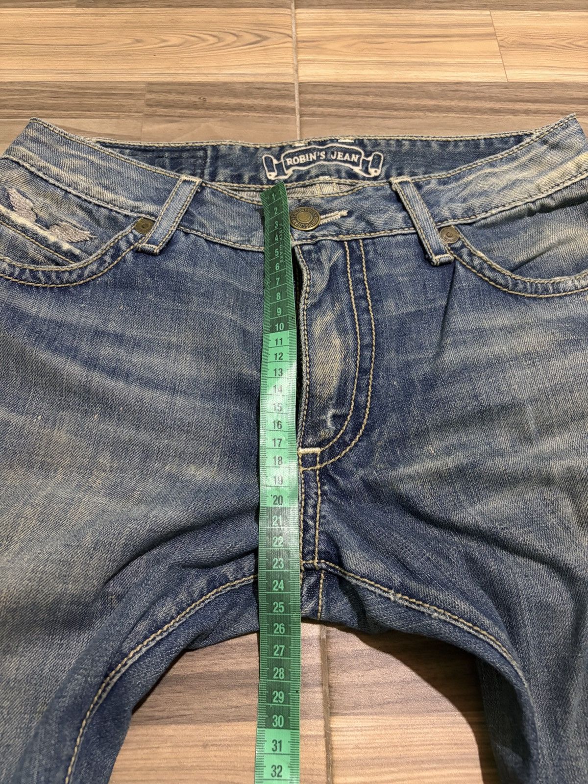 Robins Jeans ROBINS JEAN SKULL PUNK STUDDED ROCK AND ROLL JEANS SIZE 29 Size US 29 - 21 Thumbnail